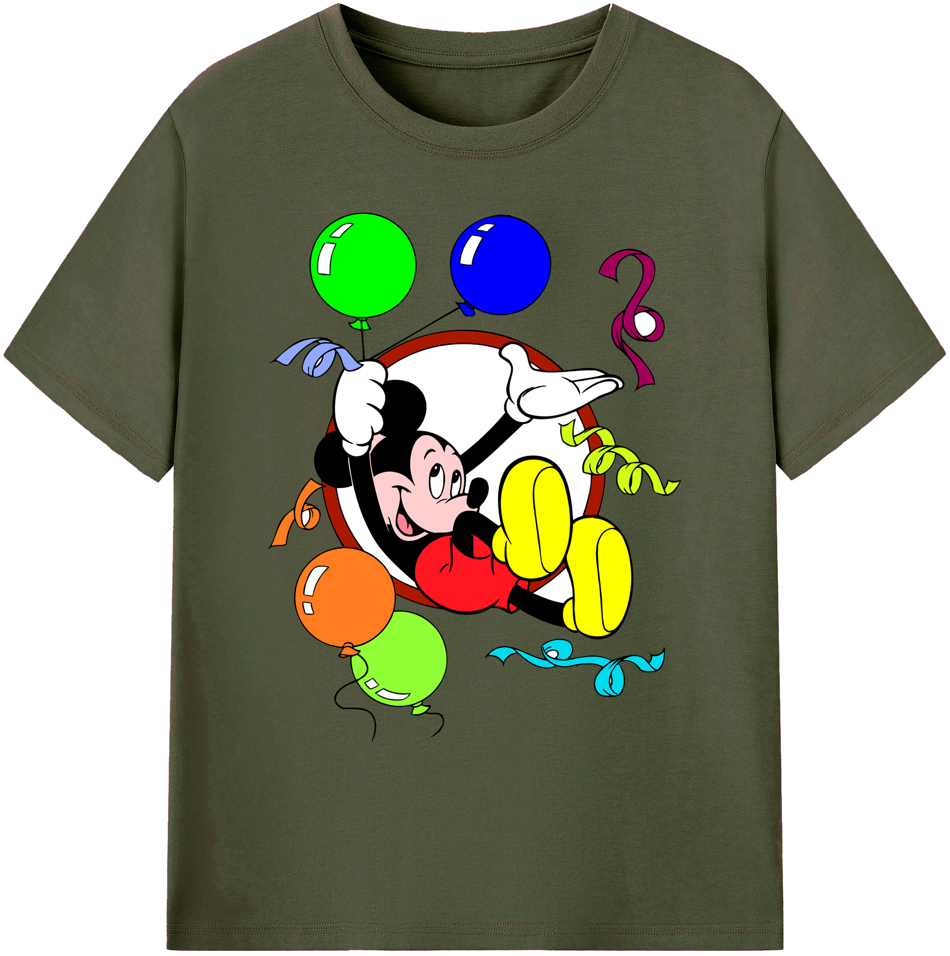 ミッキーマウス Mickey Mouse 綿100％ メンズ半袖Tシャツ｜肌触りやわらか＆通気性